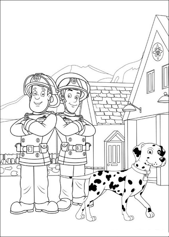 Раскраска: Сэм Пожарный (мультфильмы) #39847 - Бесплатные раскраски для печати