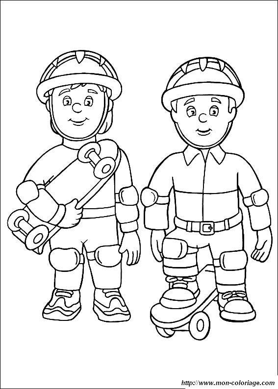 Раскраска: Сэм Пожарный (мультфильмы) #39868 - Бесплатные раскраски для печати