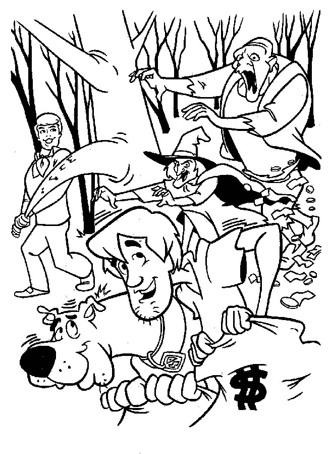 Раскраска: Скуби-ду (мультфильмы) #31717 - Бесплатные раскраски для печати