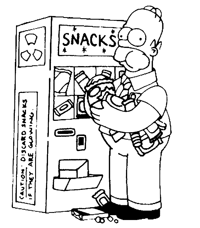 Раскраска: Симпсон (мультфильмы) #23780 - Бесплатные раскраски для печати