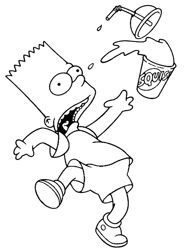 Раскраска: Симпсон (мультфильмы) #23787 - Бесплатные раскраски для печати