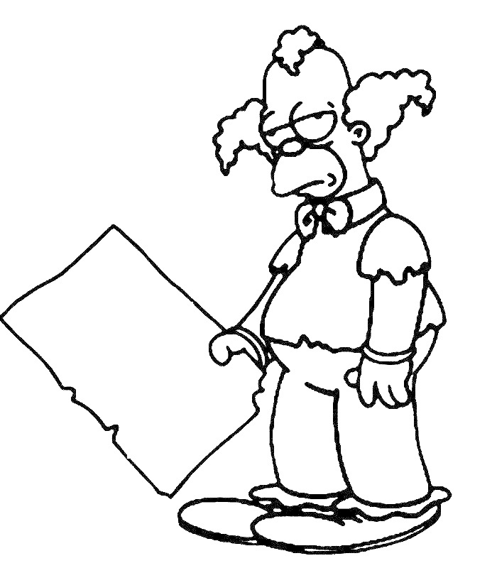 Раскраска: Симпсон (мультфильмы) #23798 - Бесплатные раскраски для печати