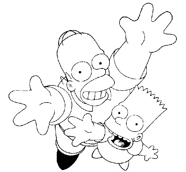 Раскраска: Симпсон (мультфильмы) #23811 - Бесплатные раскраски для печати
