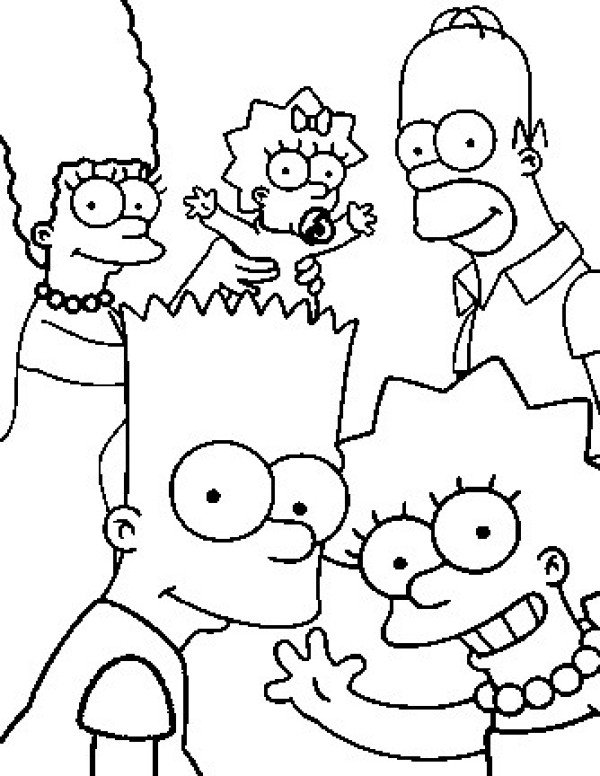 Раскраска: Симпсон (мультфильмы) #23817 - Бесплатные раскраски для печати