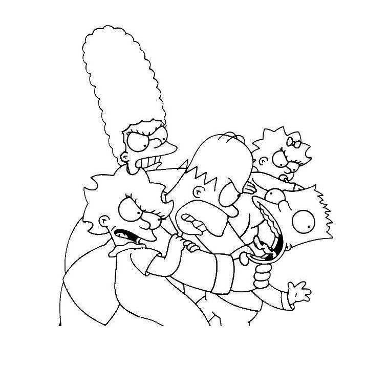 Раскраска: Симпсон (мультфильмы) #23825 - Бесплатные раскраски для печати
