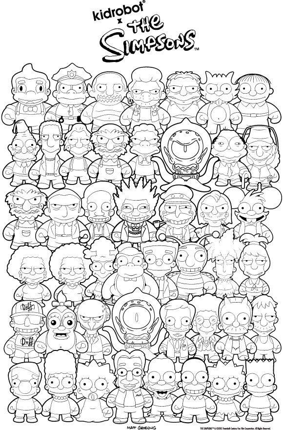 Раскраска: Симпсон (мультфильмы) #23833 - Бесплатные раскраски для печати