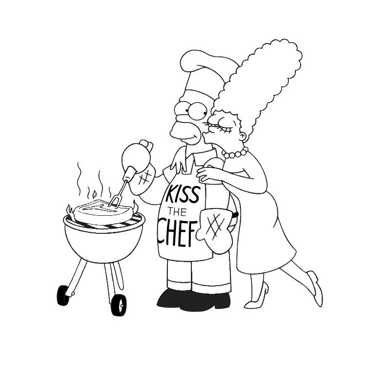 Раскраска: Симпсон (мультфильмы) #23863 - Бесплатные раскраски для печати