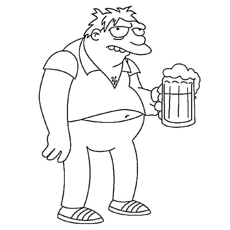Раскраска: Симпсон (мультфильмы) #23879 - Бесплатные раскраски для печати