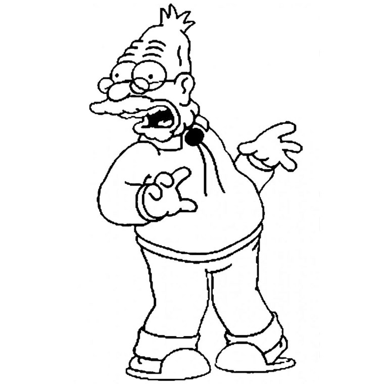 Раскраска: Симпсон (мультфильмы) #23881 - Бесплатные раскраски для печати