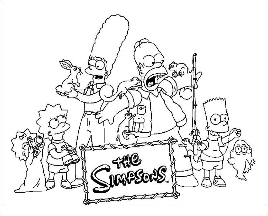 Раскраска: Симпсон (мультфильмы) #23900 - Бесплатные раскраски для печати