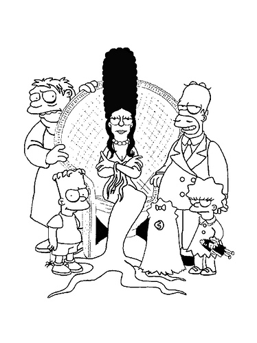 Раскраска: Симпсон (мультфильмы) #23969 - Бесплатные раскраски для печати