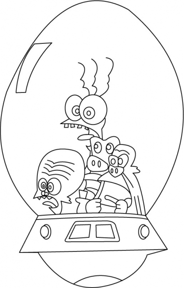 Раскраска: Зинзины космоса (мультфильмы) #34469 - Бесплатные раскраски для печати