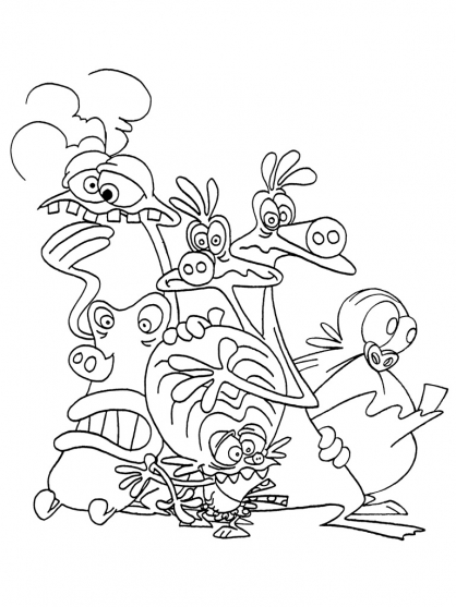 Раскраска: Зинзины космоса (мультфильмы) #34499 - Бесплатные раскраски для печати