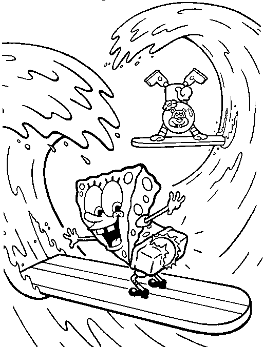 Раскраска: SpongeBob (мультфильмы) #33643 - Бесплатные раскраски для печати