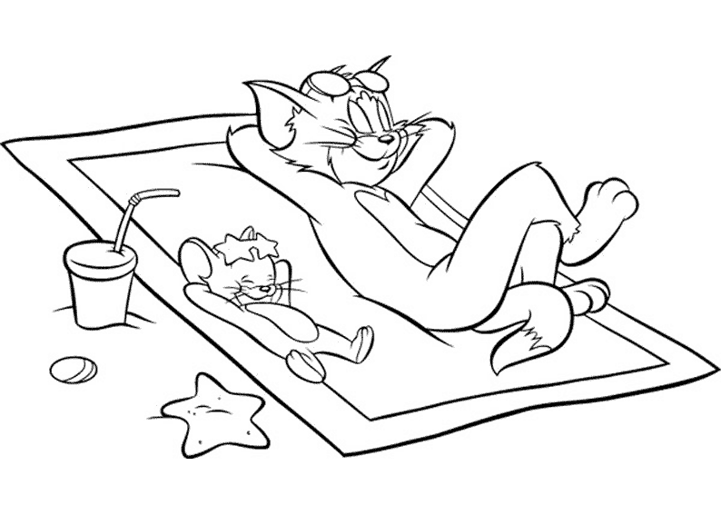 Раскраска: Том и Джерри (мультфильмы) #24173 - Бесплатные раскраски для печати