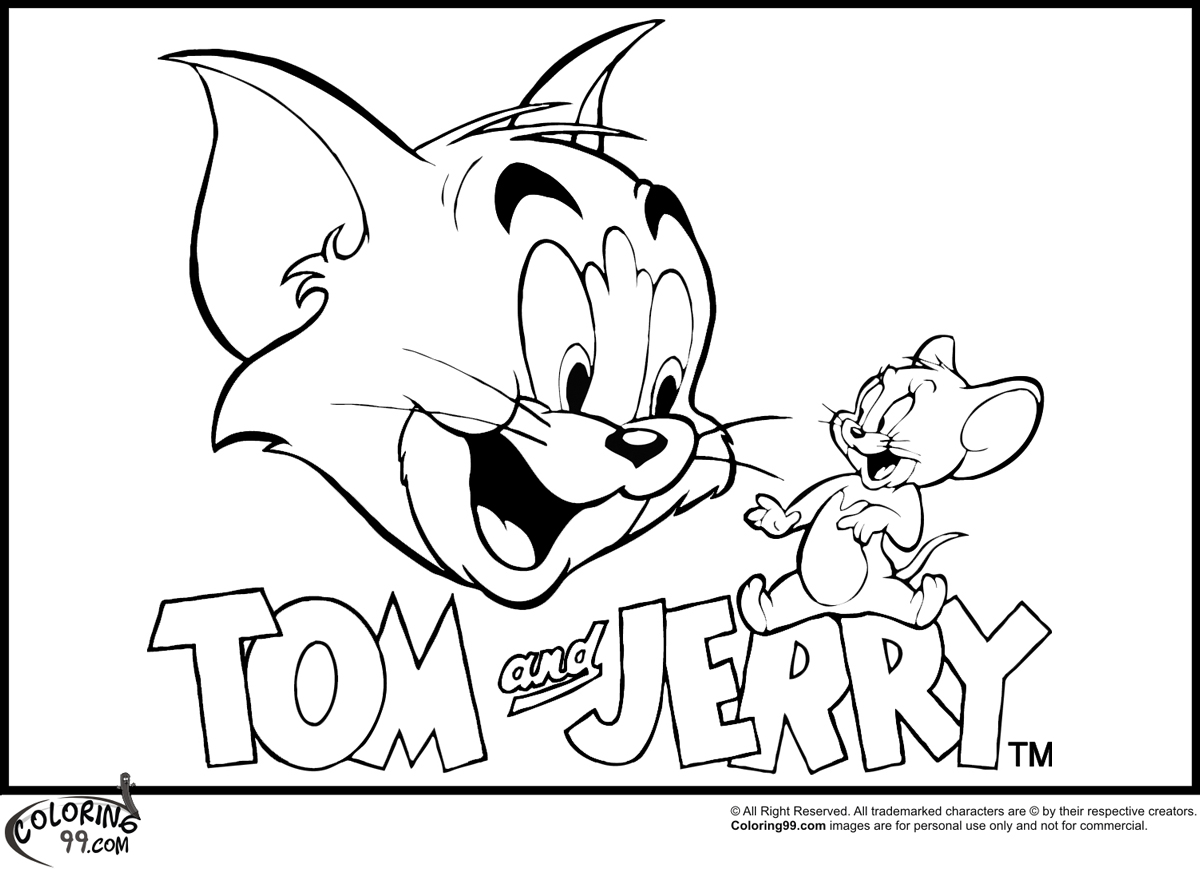 Раскраска для детей Disney Tom Jerry