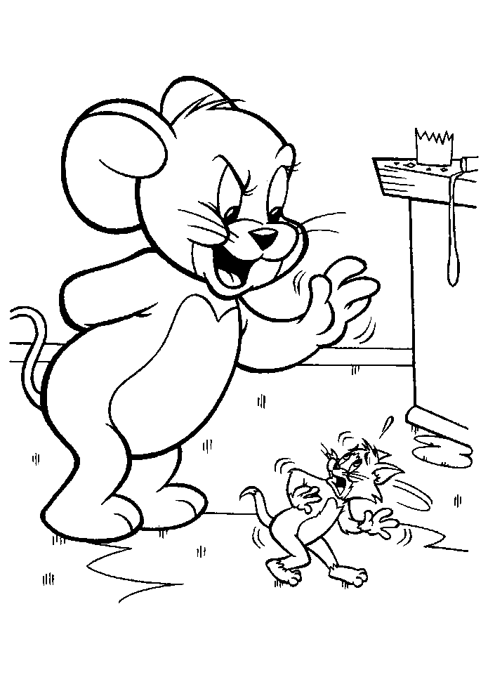Раскраска: Том и Джерри (мультфильмы) #24203 - Бесплатные раскраски для печати