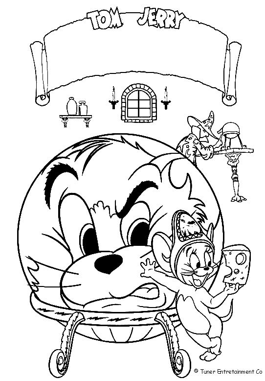 Раскраска: Том и Джерри (мультфильмы) #24253 - Бесплатные раскраски для печати