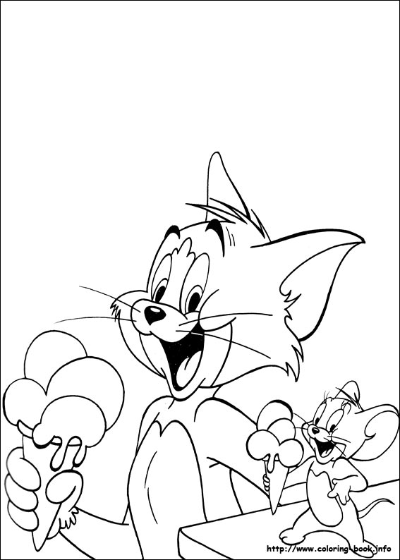 Раскраска: Том и Джерри (мультфильмы) #24263 - Бесплатные раскраски для печати