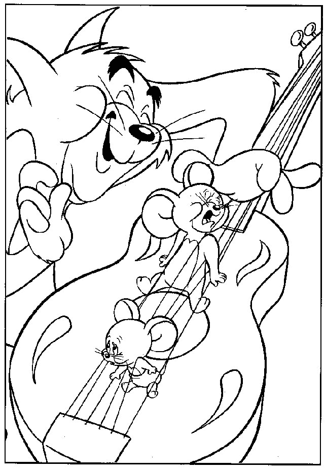 Раскраска: Том и Джерри (мультфильмы) #24274 - Бесплатные раскраски для печати