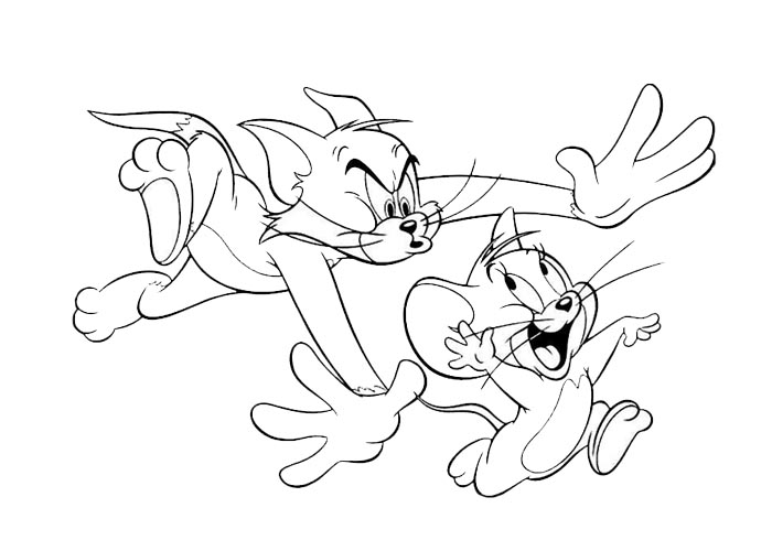 Раскраска: Том и Джерри (мультфильмы) #24278 - Бесплатные раскраски для печати