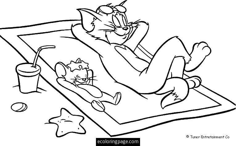Раскраска: Том и Джерри (мультфильмы) #24287 - Бесплатные раскраски для печати