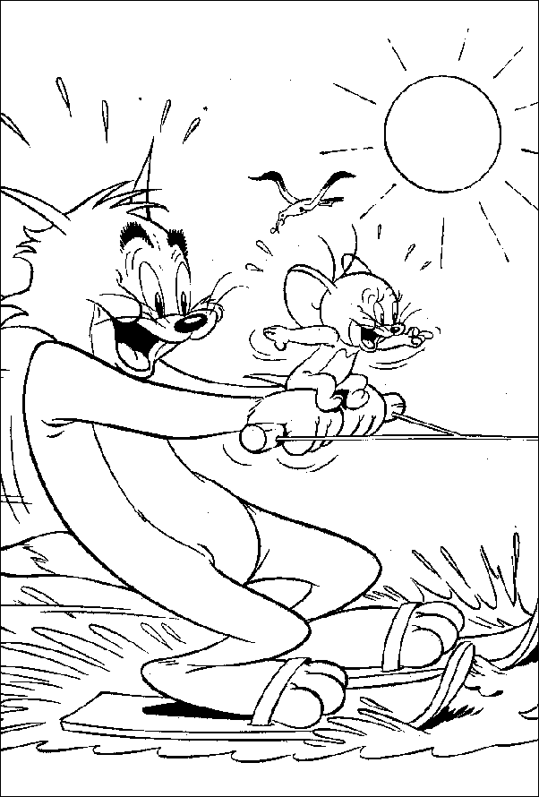 Раскраска: Том и Джерри (мультфильмы) #24288 - Бесплатные раскраски для печати