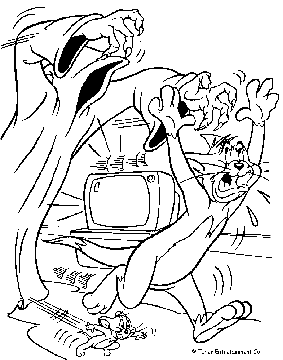 Раскраска: Том и Джерри (мультфильмы) #24309 - Бесплатные раскраски для печати