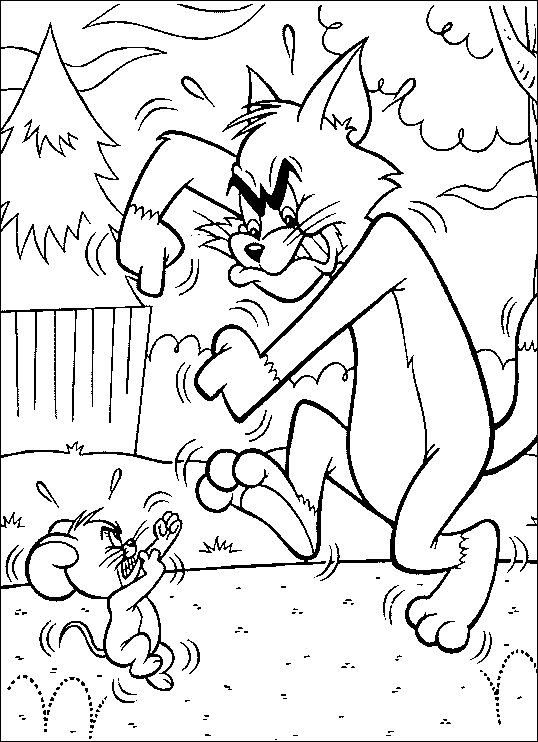 Раскраска: Том и Джерри (мультфильмы) #24320 - Бесплатные раскраски для печати