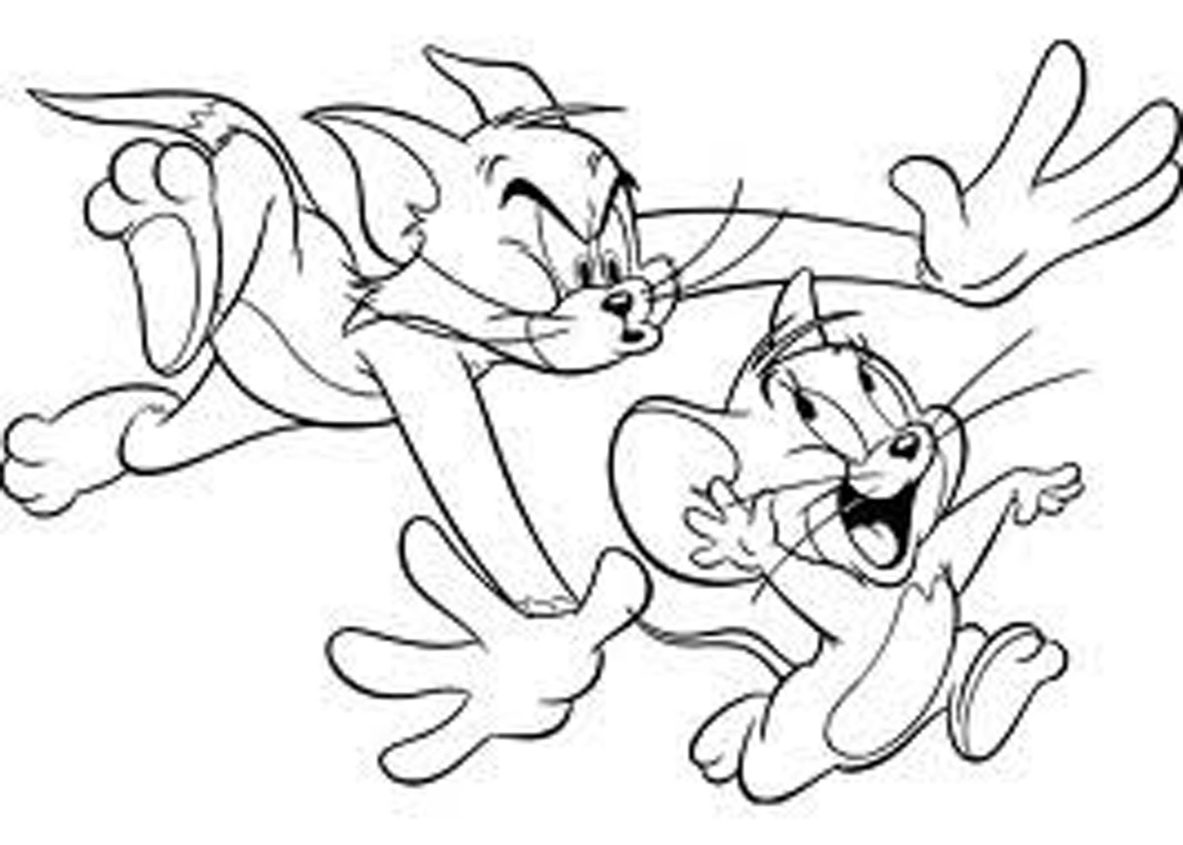 Раскраска: Том и Джерри (мультфильмы) #24334 - Бесплатные раскраски для печати