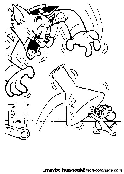 Раскраска: Том и Джерри (мультфильмы) #24336 - Бесплатные раскраски для печати