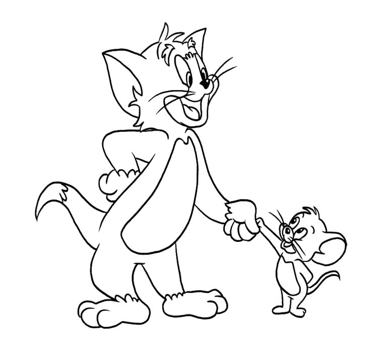 Раскраска: Том и Джерри (мультфильмы) #24340 - Бесплатные раскраски для печати