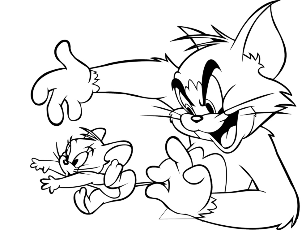 Раскраска: Том и Джерри (мультфильмы) #24369 - Бесплатные раскраски для печати