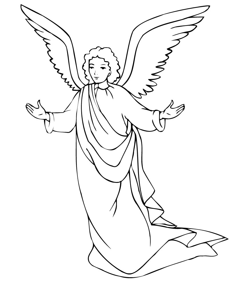 Раскраска: ангел (Персонажи) #86236 - Бесплатные раскраски для печати