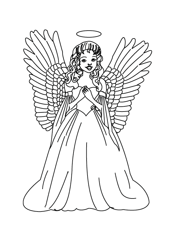 Раскраска: ангел (Персонажи) #86257 - Бесплатные раскраски для печати
