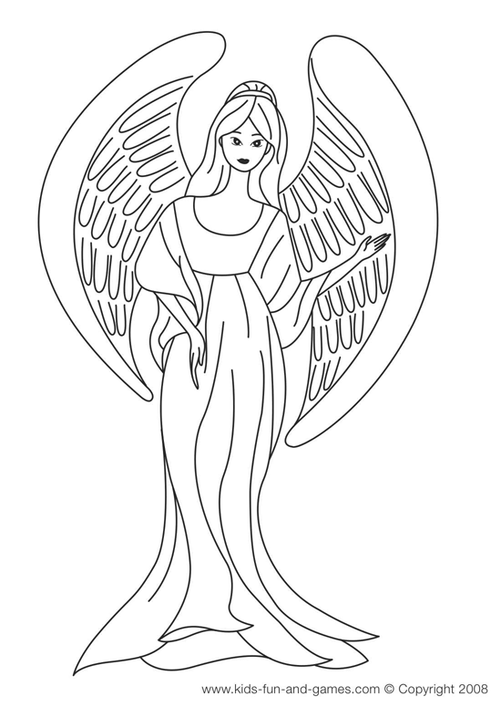 Раскраска: ангел (Персонажи) #86261 - Бесплатные раскраски для печати