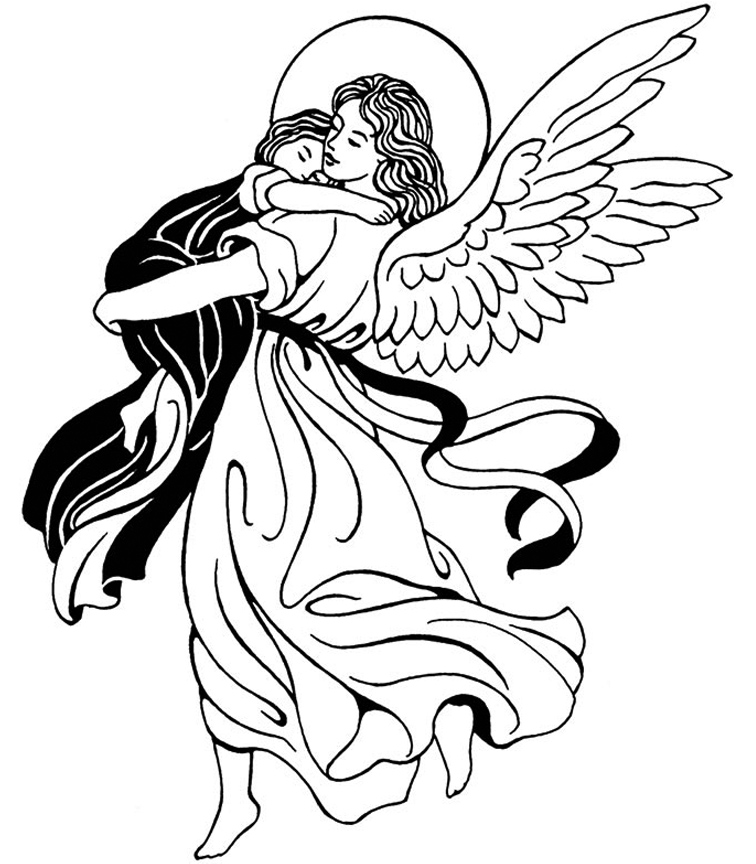 Раскраска: ангел (Персонажи) #86267 - Бесплатные раскраски для печати