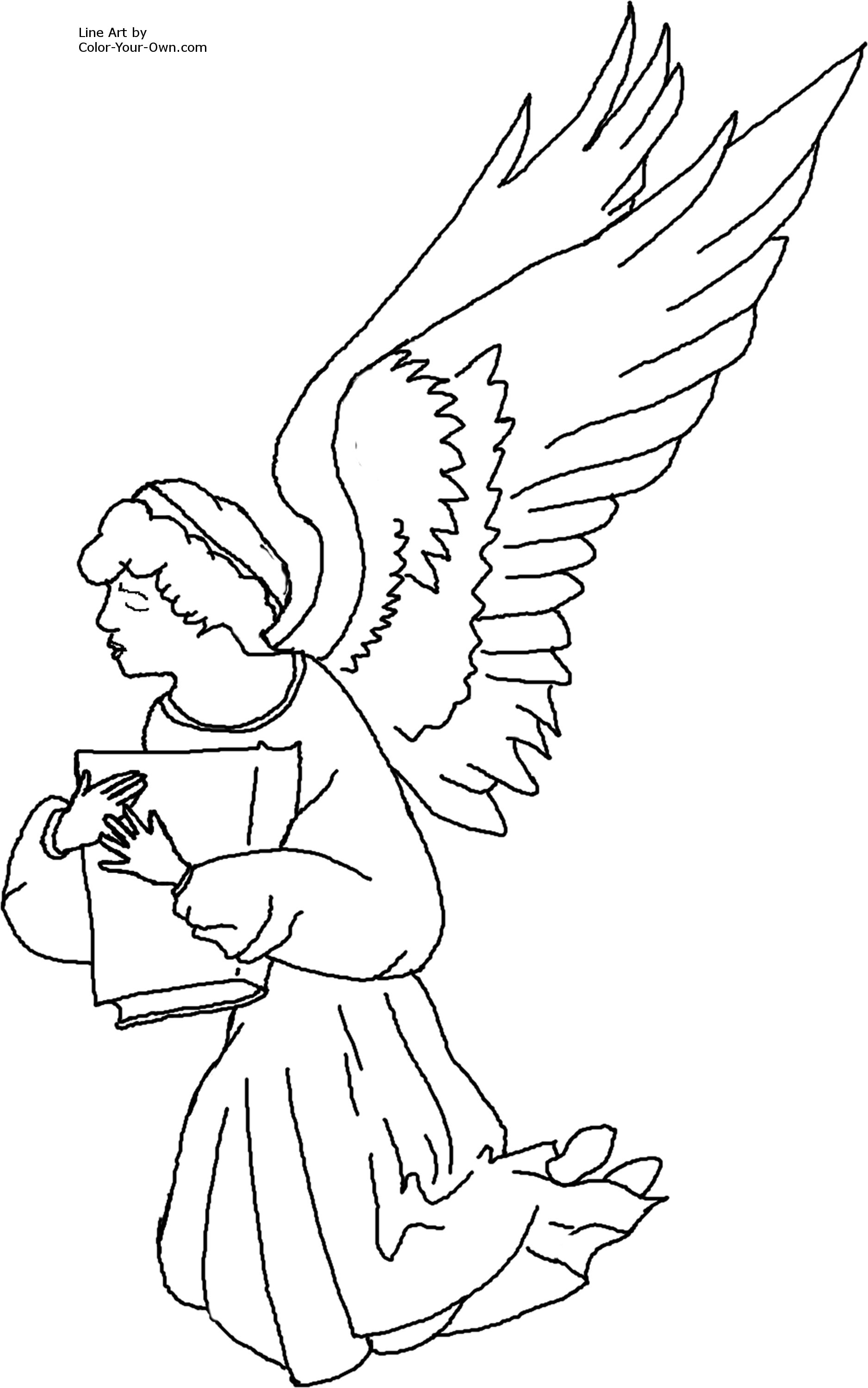 Раскраска: ангел (Персонажи) #86327 - Бесплатные раскраски для печати