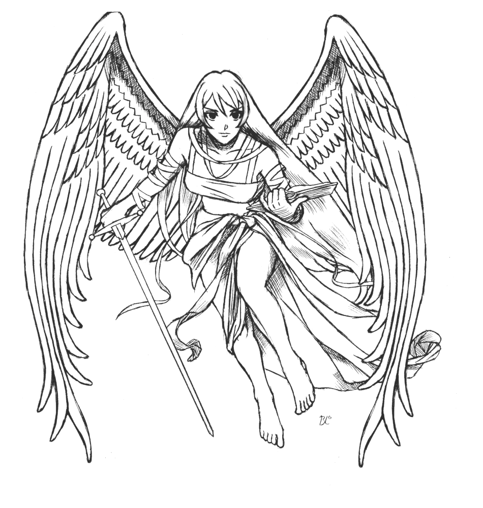 Раскраска: ангел (Персонажи) #86334 - Бесплатные раскраски для печати
