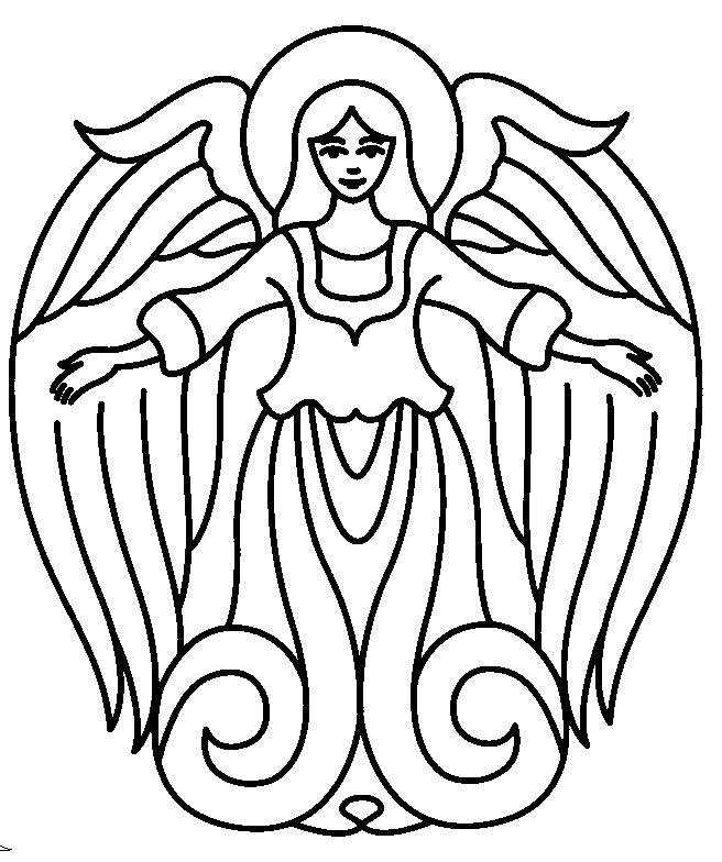 Раскраска: ангел (Персонажи) #86382 - Бесплатные раскраски для печати