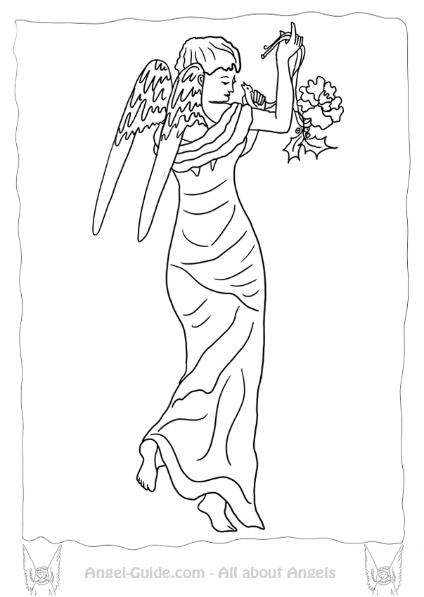 Раскраска: ангел (Персонажи) #86401 - Бесплатные раскраски для печати