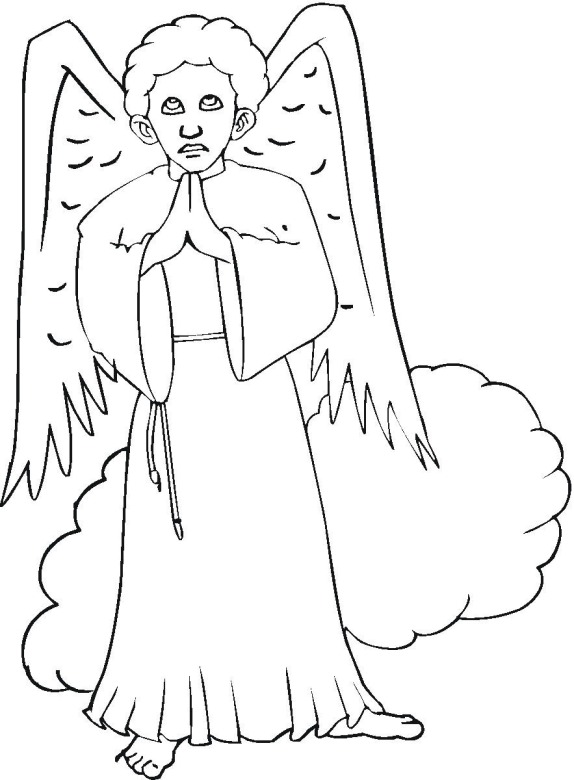 Раскраска: ангел (Персонажи) #86421 - Бесплатные раскраски для печати