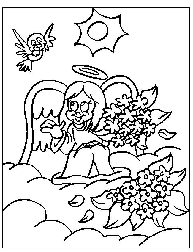 Раскраска: ангел (Персонажи) #86422 - Бесплатные раскраски для печати