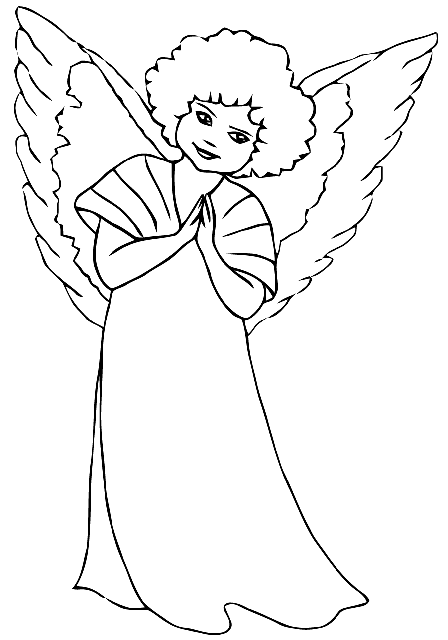 Раскраска: ангел (Персонажи) #86461 - Бесплатные раскраски для печати