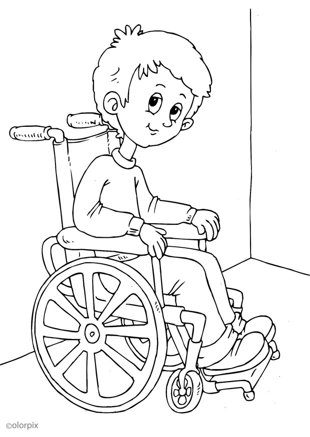 Раскраска: инвалид (Персонажи) #98445 - Бесплатные раскраски для печати