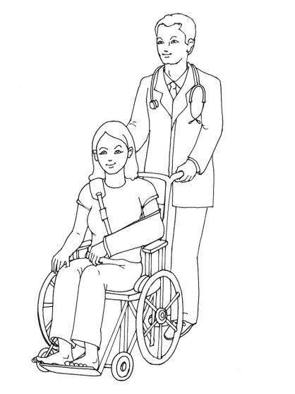 Раскраска: инвалид (Персонажи) #98447 - Бесплатные раскраски для печати