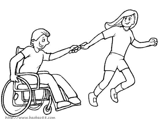 Раскраска: инвалид (Персонажи) #98514 - Бесплатные раскраски для печати