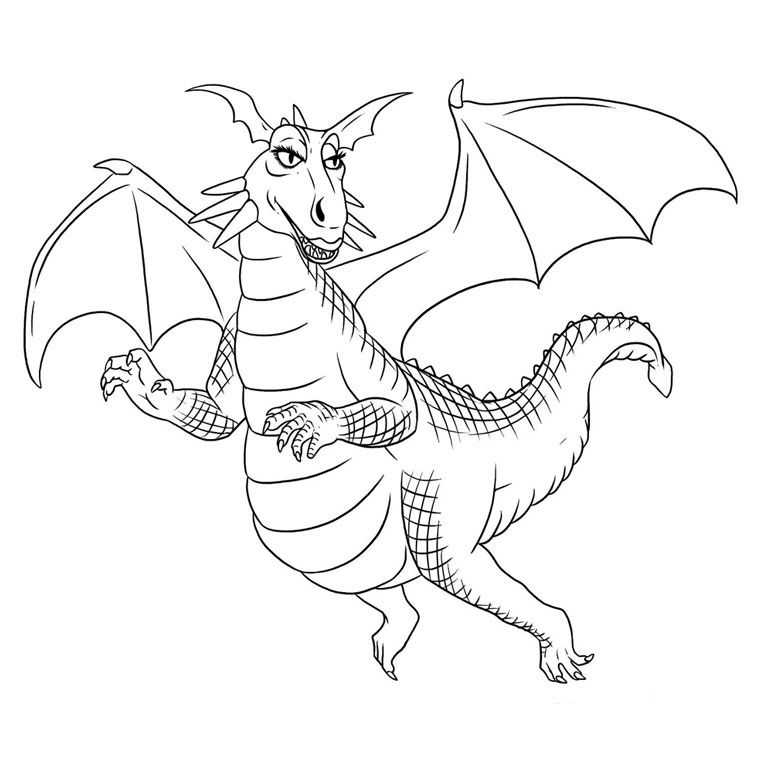 Раскраска: дракон (Персонажи) #148362 - Бесплатные раскраски для печати