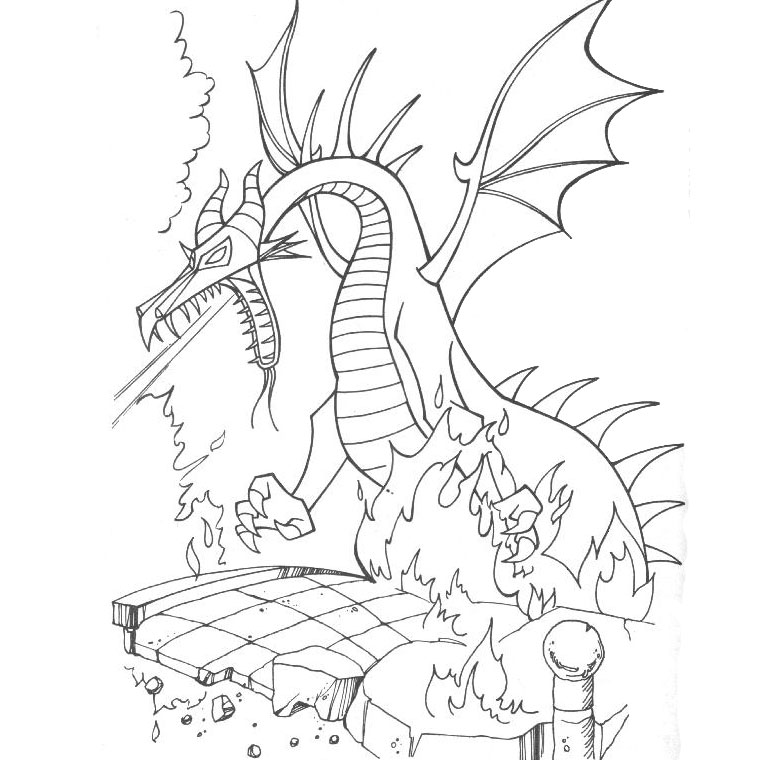 Раскраска: дракон (Персонажи) #148410 - Бесплатные раскраски для печати