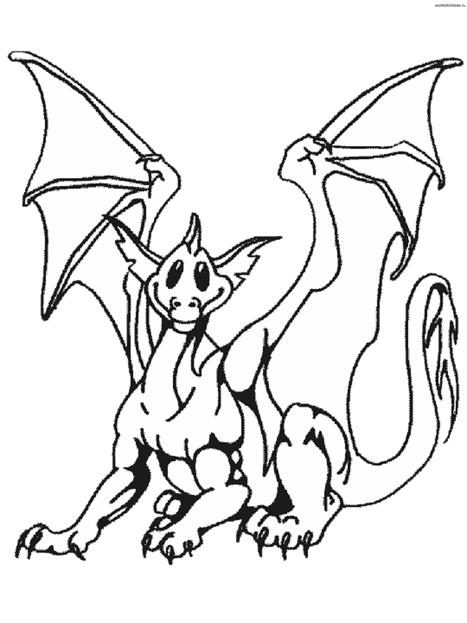 Раскраска: дракон (Персонажи) #148414 - Бесплатные раскраски для печати